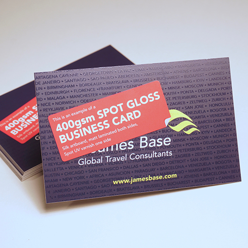 business card 400gsm Spot Gloss/UV
